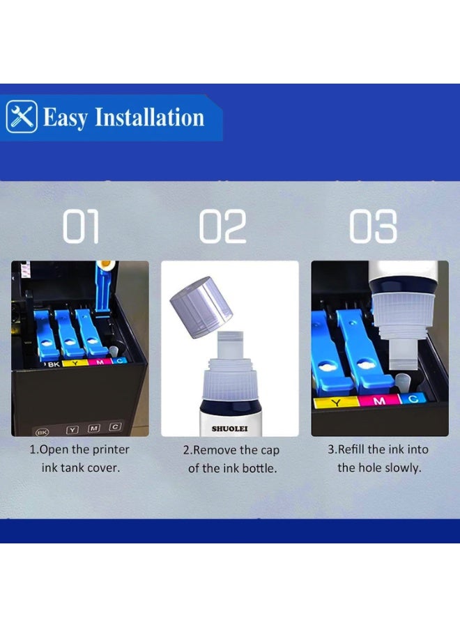 101 لـ 101 لـ L4150/L4160 L4260 L4266 L6160 L6170 L6176 L6190 L6260 L6270 L6276 L6290 L14150 (4 عبوة سوداء1 سماوي1 مغناطيسي1 أصفر1) - Image 4